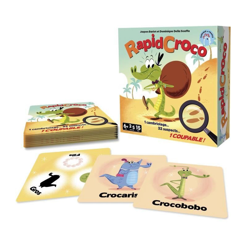 RapidCroco - Asmodee - Investigation game - 32 Suspect 1 guilty