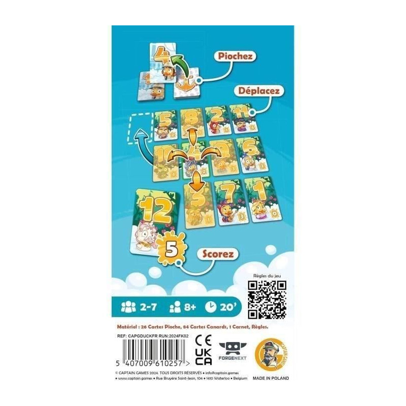 Duck & Cover - Captain Games - Card Game 8 Years+ - 2 to 7 Players - 2