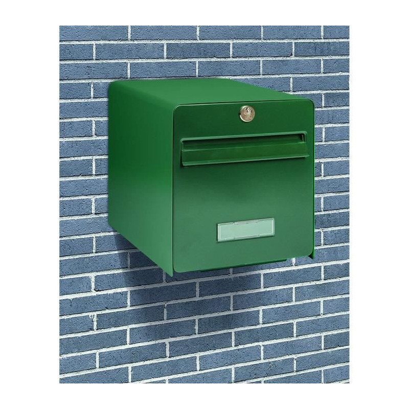 BURG WACHTER Galvanized Steel Favor Letterbox - 1 Door - Green