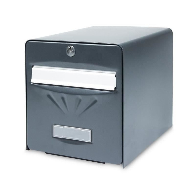 BURG WACHTER Galvanized Seaside Letterbox - 2 doors - Anthracite Gray
