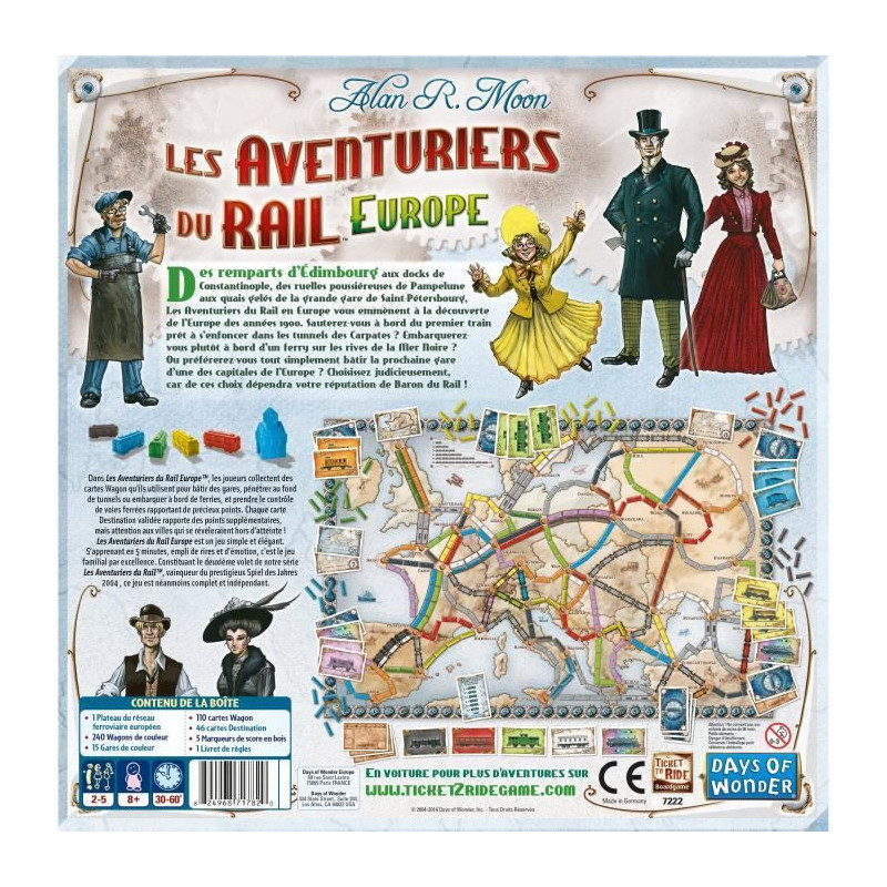ASMODEE - The Adventurers of Rail Europe - Board Game