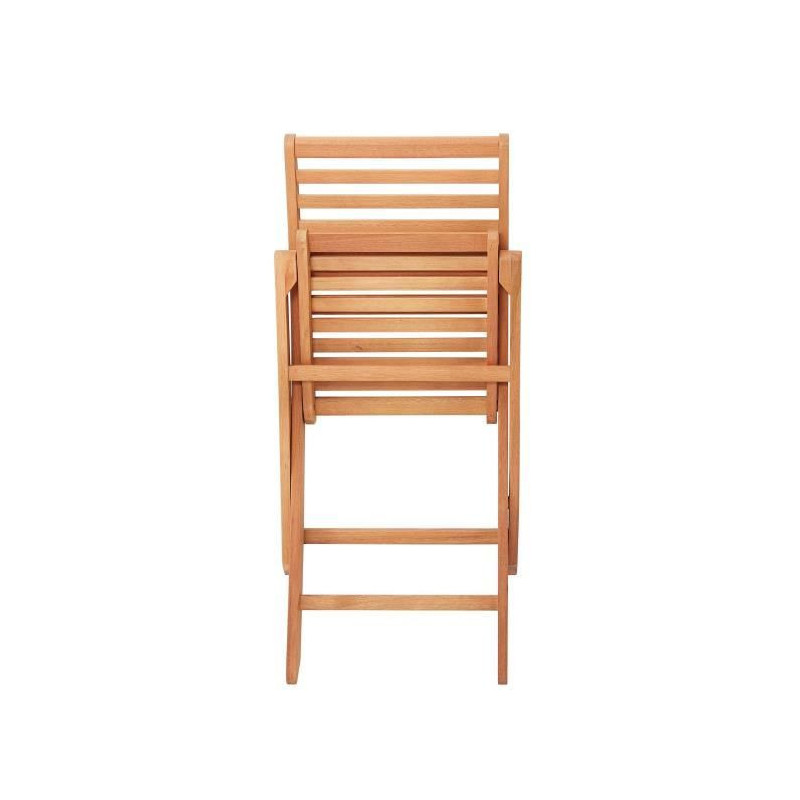 Set of 2 folding Acacia FSC garden chairs - 47 x 57.5 x H.89.5 cm