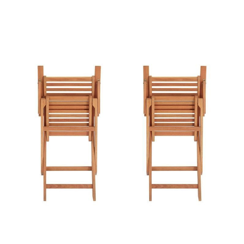 Set of 2 folding garden chairs in eucalyptus FSC - 57,5x56x90cm