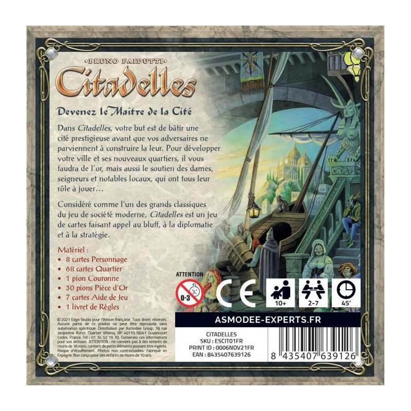 Citadelles: Classic - ASMODEE - Board game