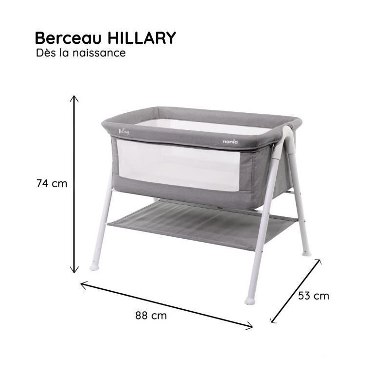 NANIA HILLARY baby cradle - From birth - 9 Kg max - 3cm thick mattress