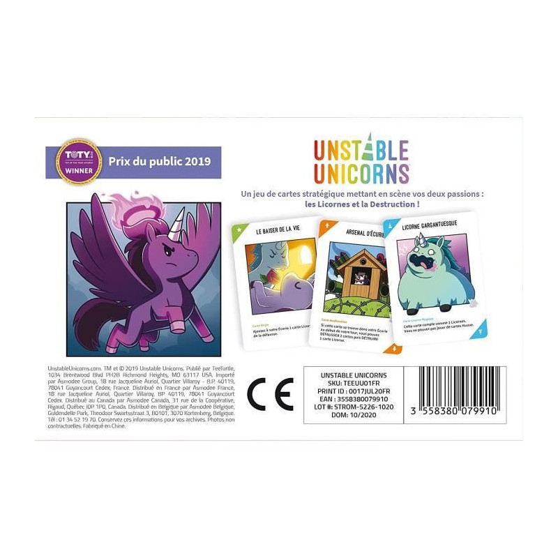 TeeTurtle | Unstable Unicorns | Board game | from 8 years old | 2 to 8
