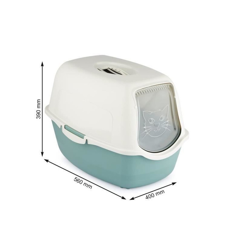 Toilet house - Water green & White (Recycled PP) - 56 x 40 x 39 cm