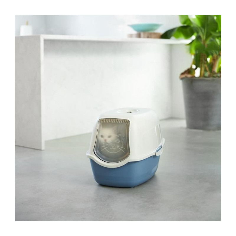 Toilet house - Blue & White (Recycled PP) - 56 x 40 x 39 cm