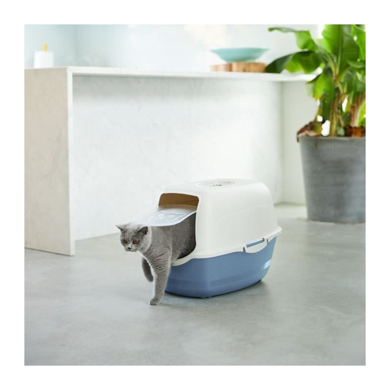 Toilet house - Blue & White (Recycled PP) - 56 x 40 x 39 cm