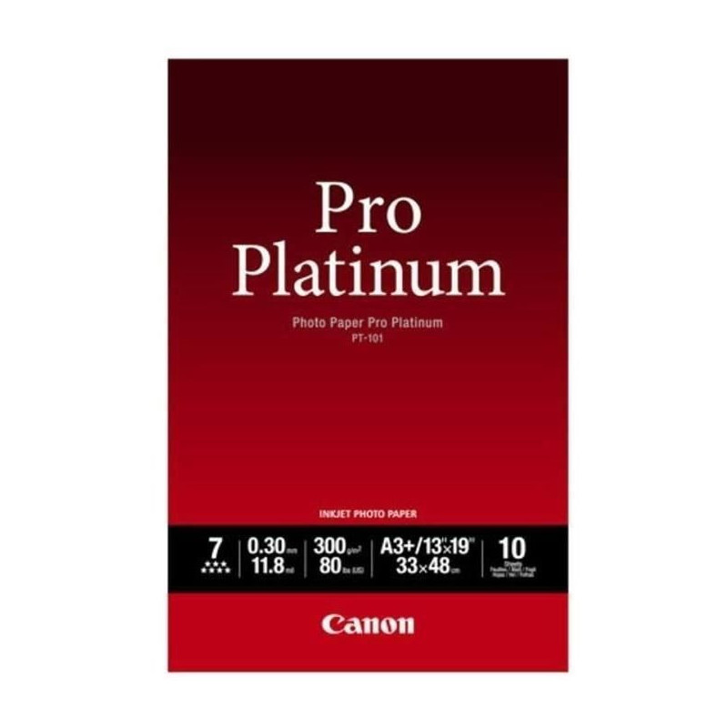 CANON Pack of 1 Photo Paper Platinum Pro 300g / m2 - PT-101 - A3 + - 1