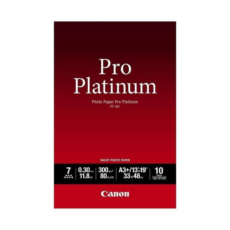 CANON Pack of 1 Photo Paper Platinum Pro 300g / m2 - PT-101 - A3 + - 1
