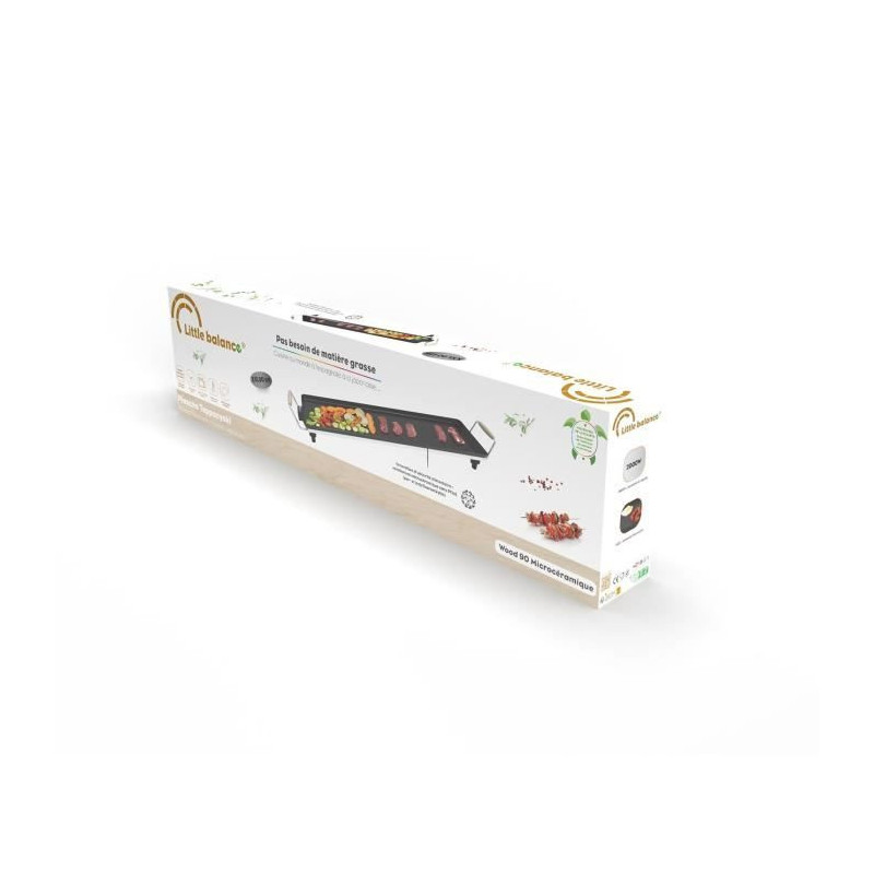 Plancha - LITTLE BALANCE - 8742 - Wood 90 - Wooden handles - 2000 W -