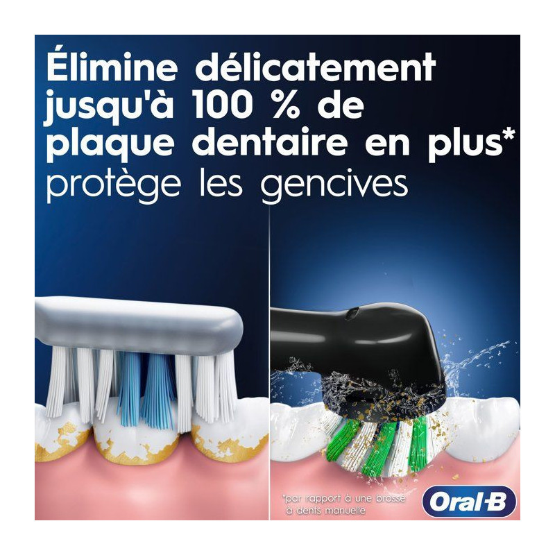 Oral-B Pro Series 1 Black Electric Toothbrush, 2 Brush Heads, Designed