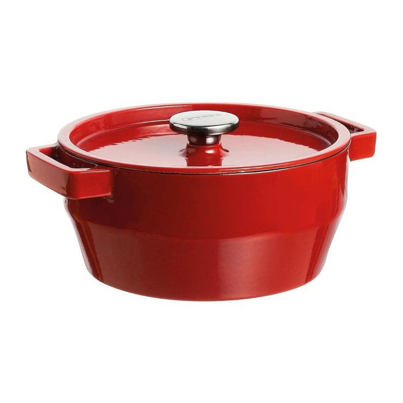 PYREX Slow Cook Round Casserole 6.3 L red