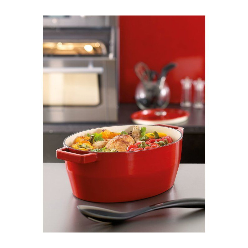 PYREX Slow Cook Round Casserole 6.3 L red