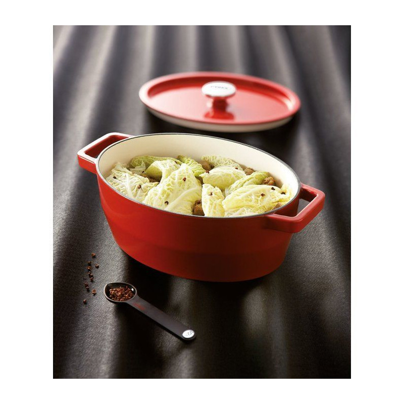 PYREX Slow Cook oval casserole 5.8 L red