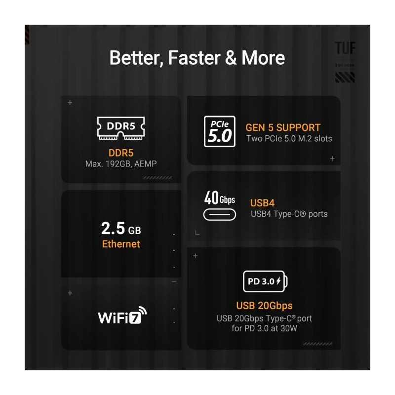 Motherboard - ASUS - TUF GAMING X870-PLUS WIFI