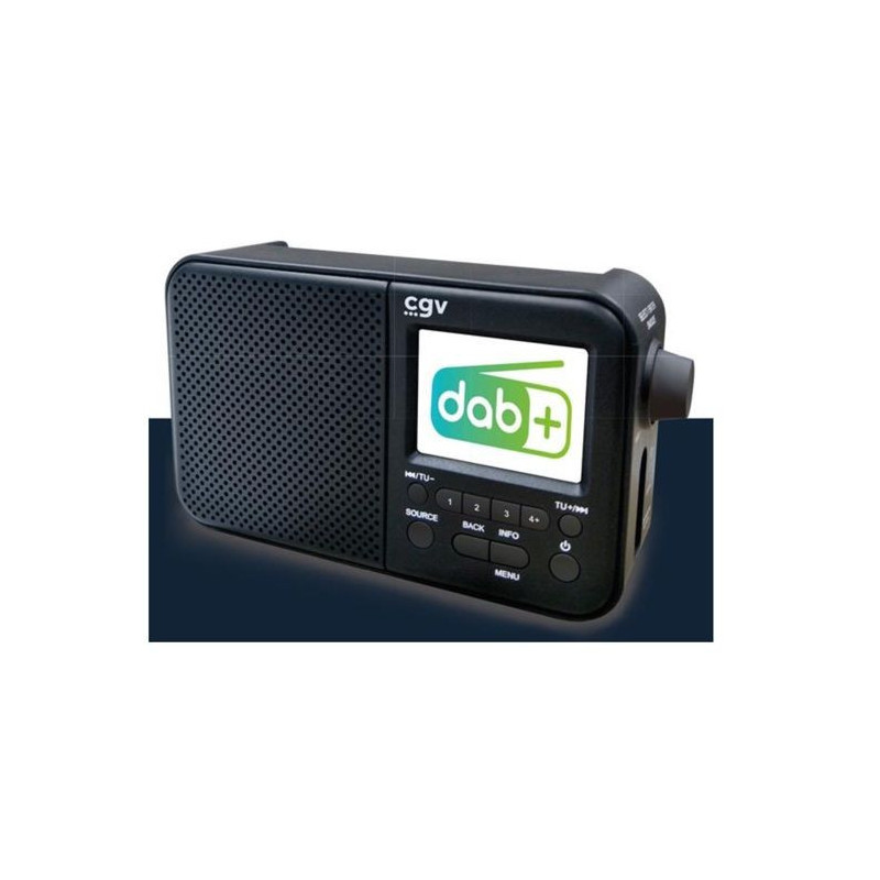 Portable DAB+ and FM radio - CGV - DR7+ - 2.4 TFT color screen - Headp