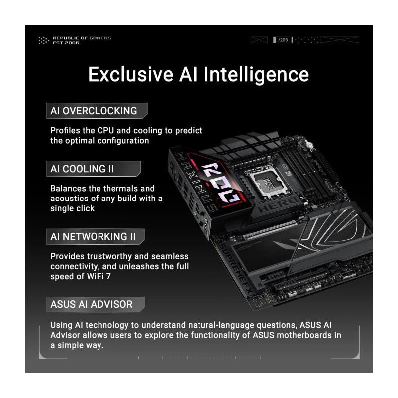 Motherboard - ASUS - MAXIMUS Z890 HERO - DDR5 - PCIe 4.0 - USB 3.2