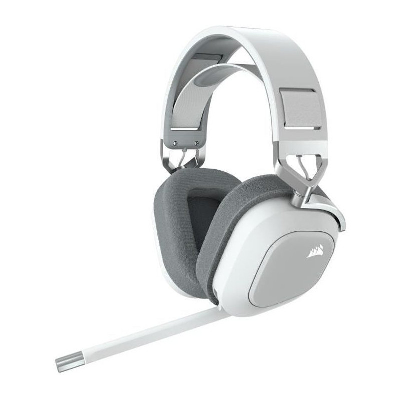Gaming helmet - Corsair HS80 Wireless - White - Omnidirectional microp