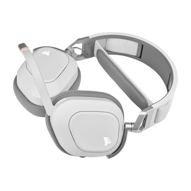 Gaming helmet - Corsair HS80 Wireless - White - Omnidirectional microp
