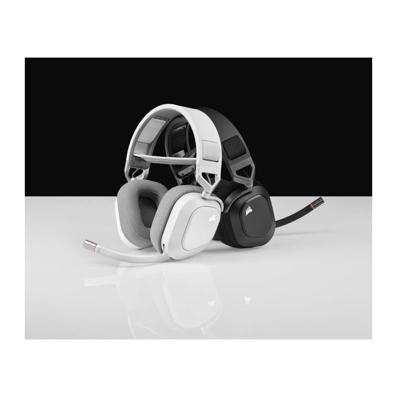 Gaming helmet - Corsair HS80 Wireless - White - Omnidirectional microp