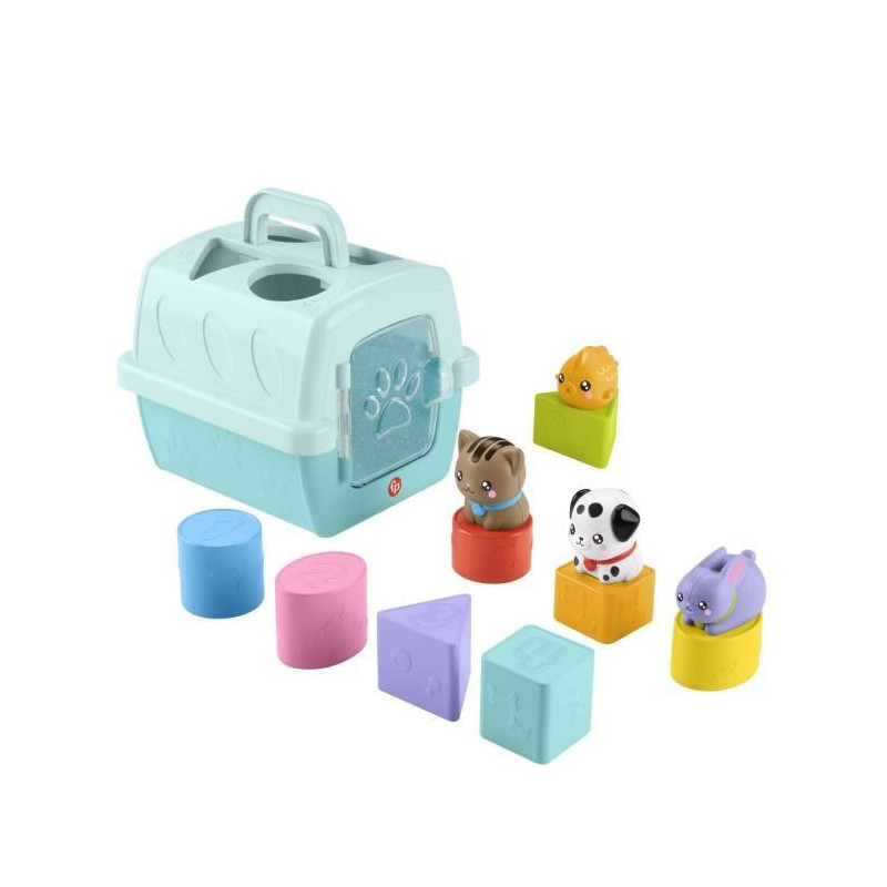 Fisher-Price-Sorter Animal Transport Crate-Sorter 8 Blocks HTW93