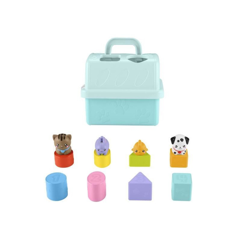 Fisher-Price-Sorter Animal Transport Crate-Sorter 8 Blocks HTW93