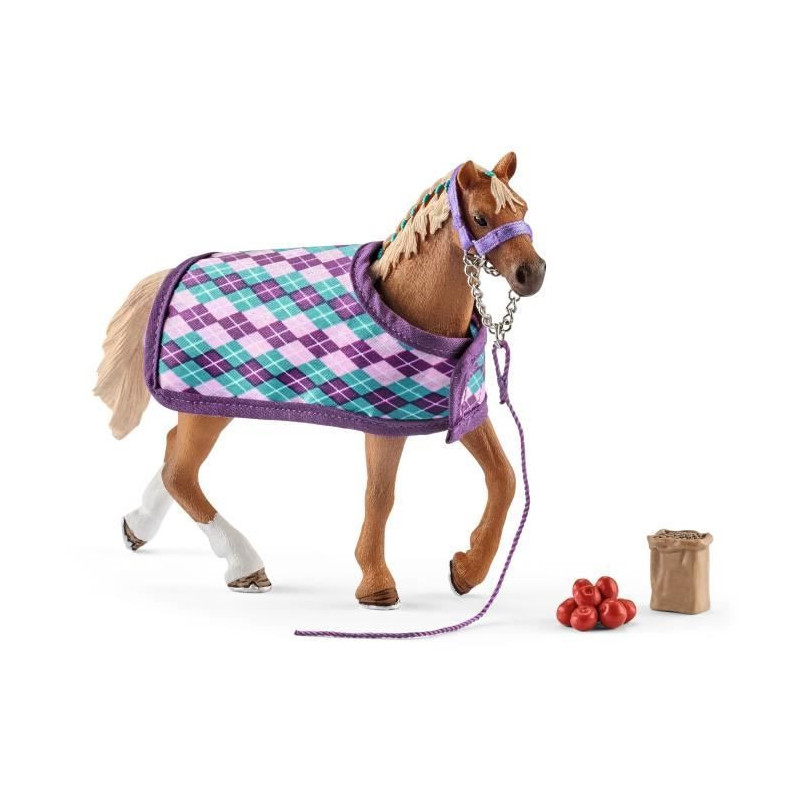 Schleich - English thoroughbred with cover - 42360