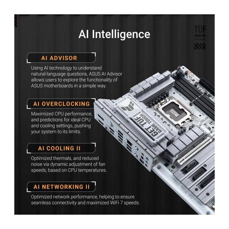 Motherboard - ASUS - TUF GAMING Z890-PRO WIFI - Socket LGA1851 - DDR5