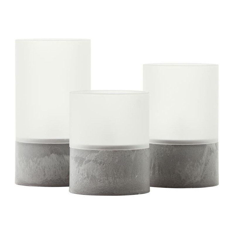 Set of 3 BRILLIANT LED CANDLE table lamps - 2500K - Plastic and glass