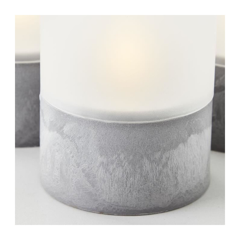 Set of 3 BRILLIANT LED CANDLE table lamps - 2500K - Plastic and glass