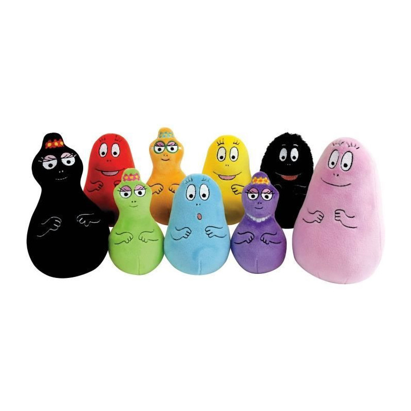 Box of 9 Barbapapa Soft Toys +/- 15 cm - JEMINI - Includes Barbapapa,