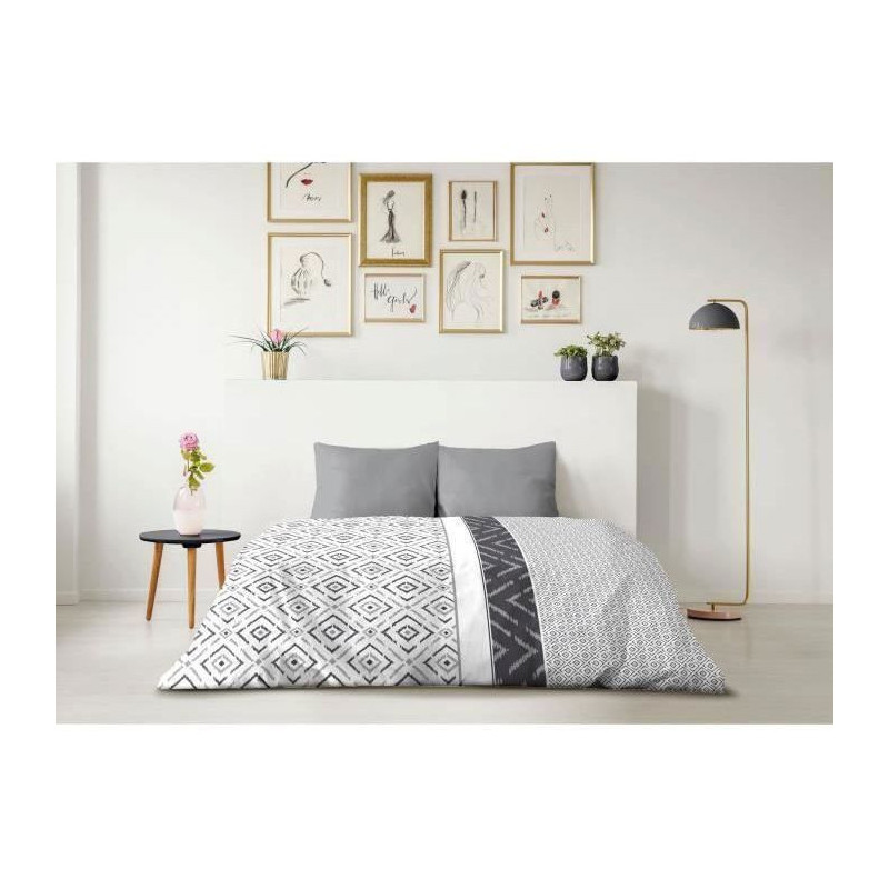 ETHNO Microfiber Duvet Cover Set - 1 Duvet Cover 220 x 240 cm + 2 Pill