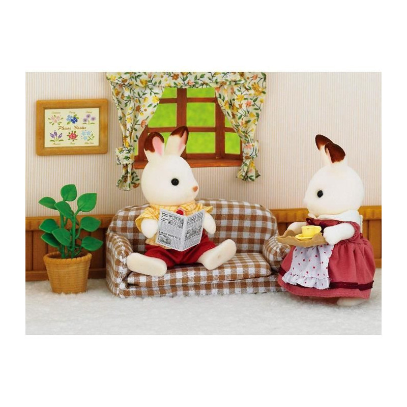 SYLVANIAN FAMILIES 5013 Papa Rabbit Chocolate and Living Room