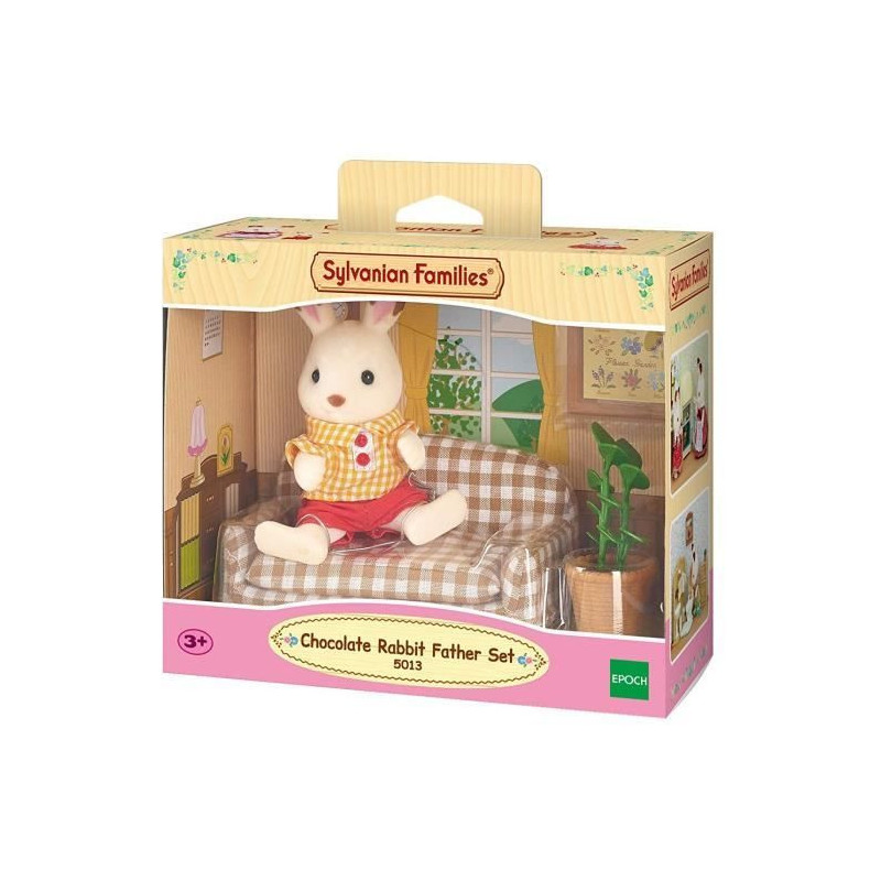 SYLVANIAN FAMILIES 5013 Papa Rabbit Chocolate and Living Room