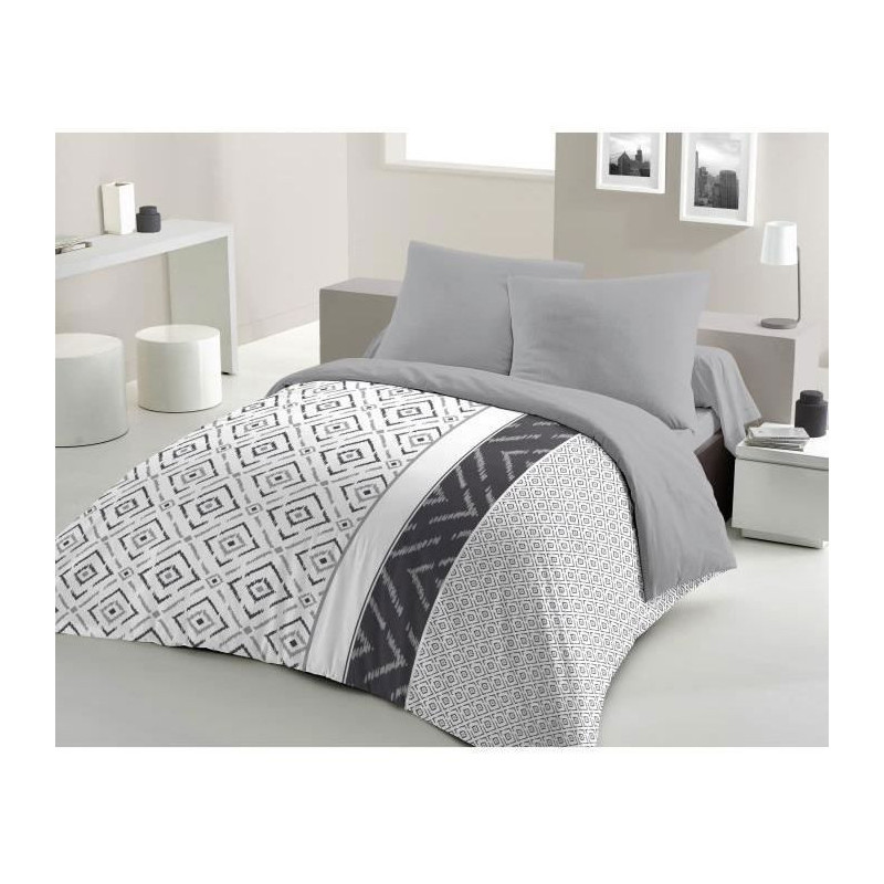 ETHNO Microfiber Duvet Cover Set - 1 Duvet Cover 240 x 260 cm + 2 Pill