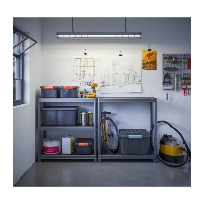 KIS Storage Shelf Plus 90/40/5 - 90 x 40 x 182 cm - Black