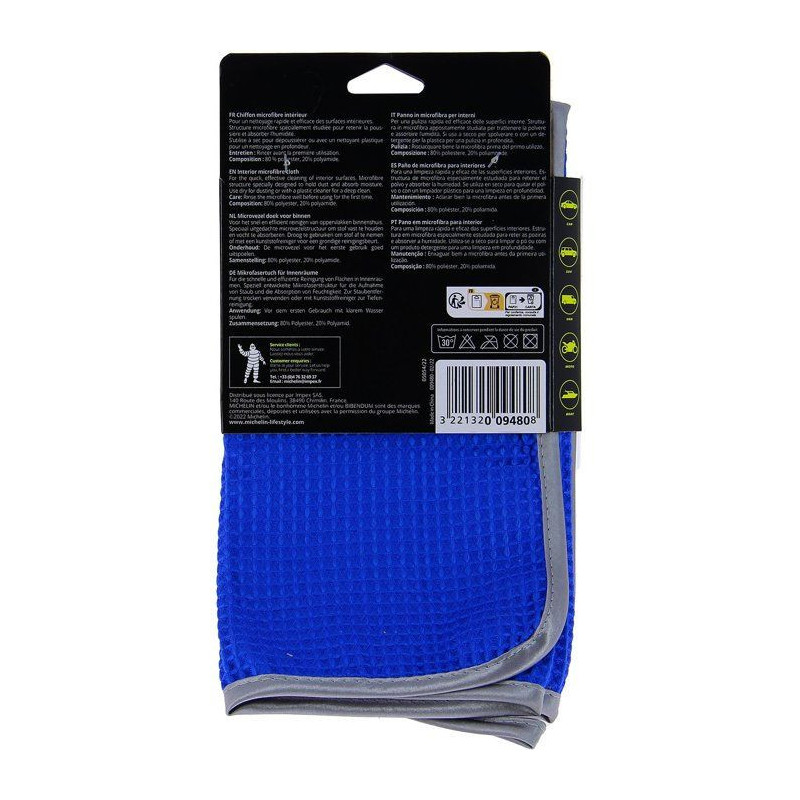 MICHELIN 009480 Microfibre Cloth for Interior, XL