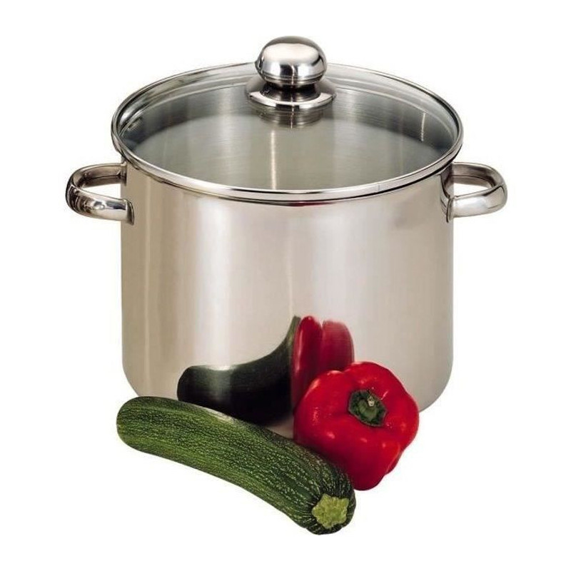 BAUMALU Stainless steel caterer + glass lid - 24 cm
