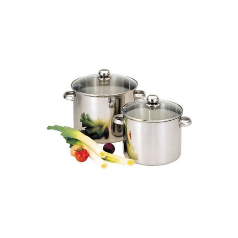 BAUMALU Stainless steel caterer + glass lid - 24 cm