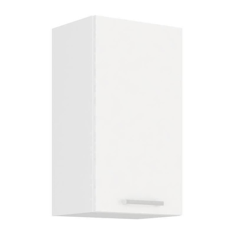 ATLAS Tall unit with 1 door - White decor - L 40cm