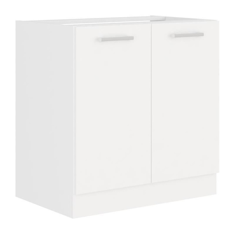 ATLAS 2-door sink unit - L 80 x H 82 x D52 cm - White decor - Sold wit
