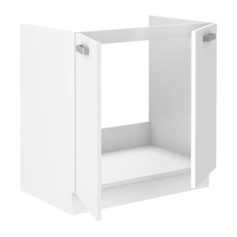 ATLAS 2-door sink unit - L 80 x H 82 x D52 cm - White decor - Sold wit
