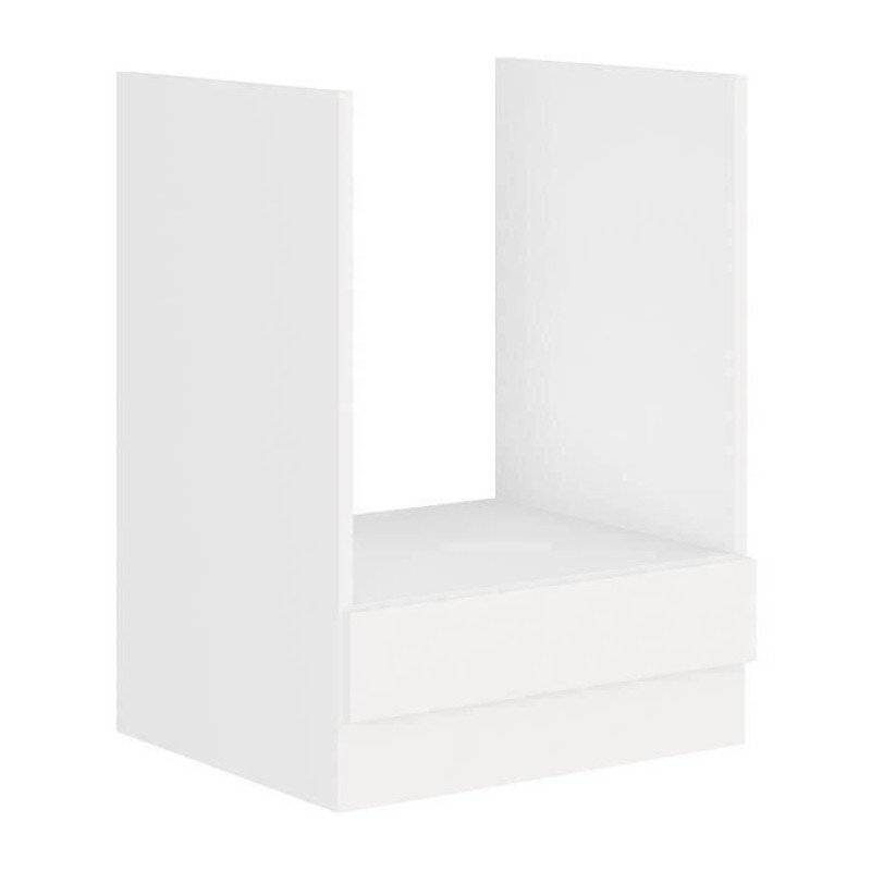 ATLAS Oven cabinet - White decor - L60cm - Sold without worktop