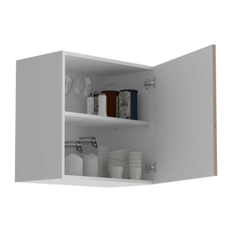 OSLO Upper cabinet 1 Door - Decor Chene Jackson - L 60 x D 36 x H 58 c