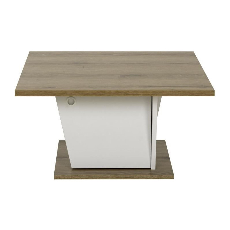 ATOS Bar Coffee Table - Square - Helvezia Oak / White - 69 x 69 x 38 c