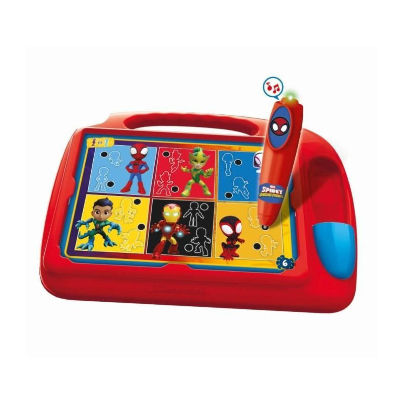 Clementoni - Spidey Desk - Educational game - Discover shapes, colors,