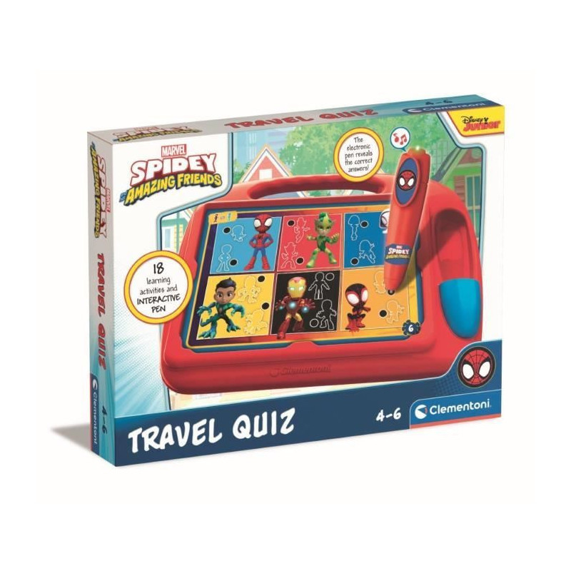 Clementoni - Spidey Desk - Educational game - Discover shapes, colors,