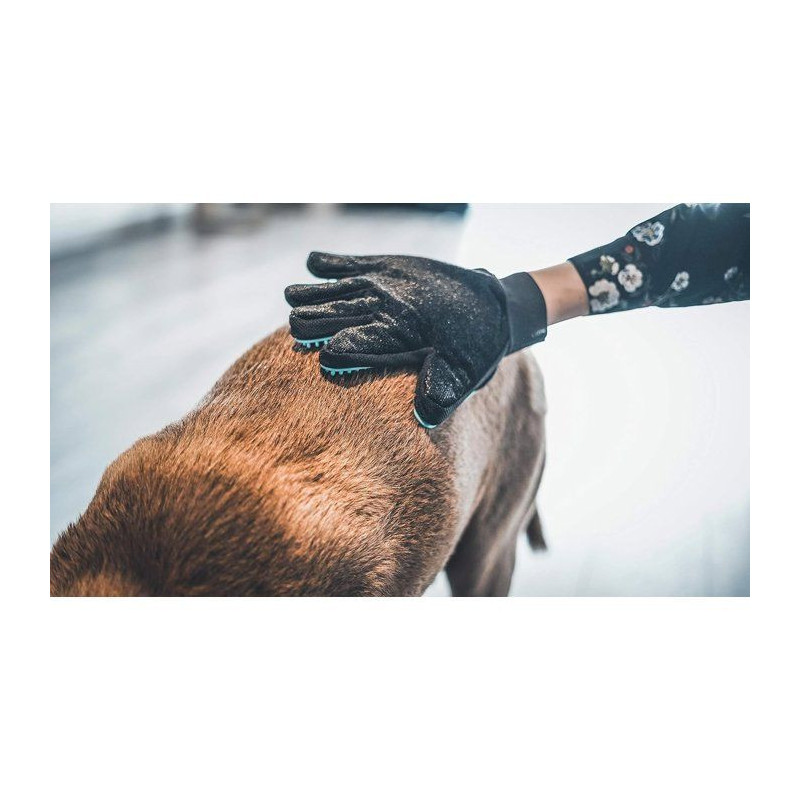 VETOCANIS 4in1 silicone grooming glove for cats and dogs